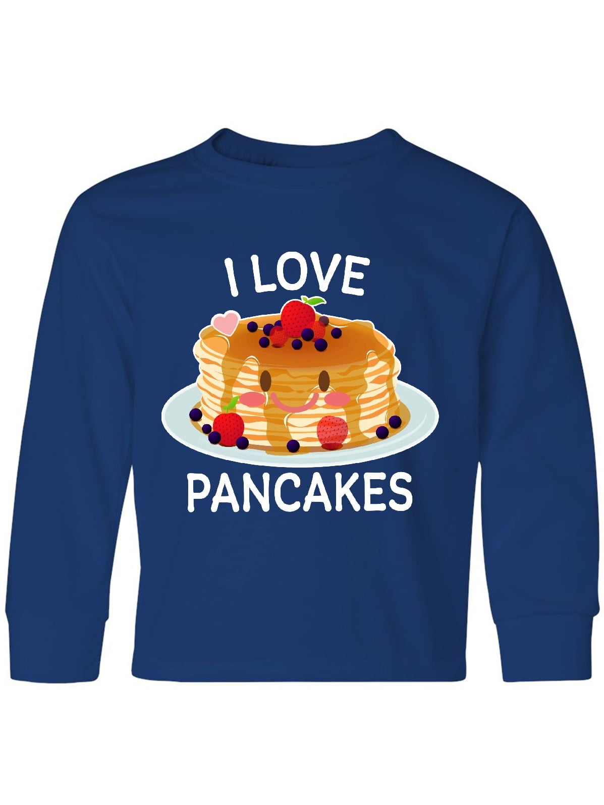 I Love Pancakes with Cute Stack of Pancakes Youth Long Sleeve TShirt