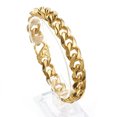 thumbnail image 5 of QQTDFG 7"-11" High Polished Mens Stainless Steel Curb Cuban Chain Bangle Bracelet Gift-9 inches bracelet-13mm-Gold, 5 of 5