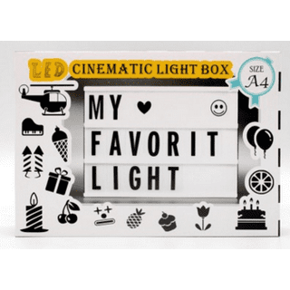 My Cinema Lightbox Rose Gold Light Box, Micro Led Marquee With 100 Letters,  Numbers And 