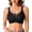 Black, variant on Womens Wireless Bras V Mesh Comfortable Supportive Bralette Push UP Tshirt Bra No Underwire Seamless Full Coverage