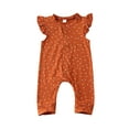 thumbnail image 2 of xiaxaixu Baby Summer Rompers, O-Neck Ruffle Sleeves Button Open Jumpsuits, 2 of 10
