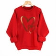 thumbnail image 5 of NuoCaiYun Valentine's Day Women's Funny Love Heart Graphic Shirt - Casual Long Sleeve Pullover Tops, 5 of 6