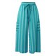 thumbnail image 3 of WILLBEST Pantalones Palazzo de Verano para Mujer, Informales, de Pierna Ancha, Cintura Alta, Holgados, a Rayas, para Playa, para Viajes, con Estilo y Comodidad Diarios. Extra Grande, 3 of 4