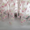 thumbnail image 5 of Kumdkd Pink Floral Sheer Curtain Panel - 79x39 Inch Light Filtering Voile Window Drape with Flower Pattern (Modern Valance, 1PC), 5 of 8