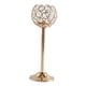 thumbnail image 1 of Candelabros de pilar de cristal, centros de mesa de velas verde azulado, candelabro de mesa 24cm Dorado, 1 of 9