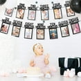thumbnail image 5 of NOGIS Glitter 1st Birthday Photo Banner-Pre Strung 1-12 Month Photo Banner for First Birthday Decorations Girl | 1st Birthday Picture Banner for Happy Birthday Decorations (Black), 5 of 7