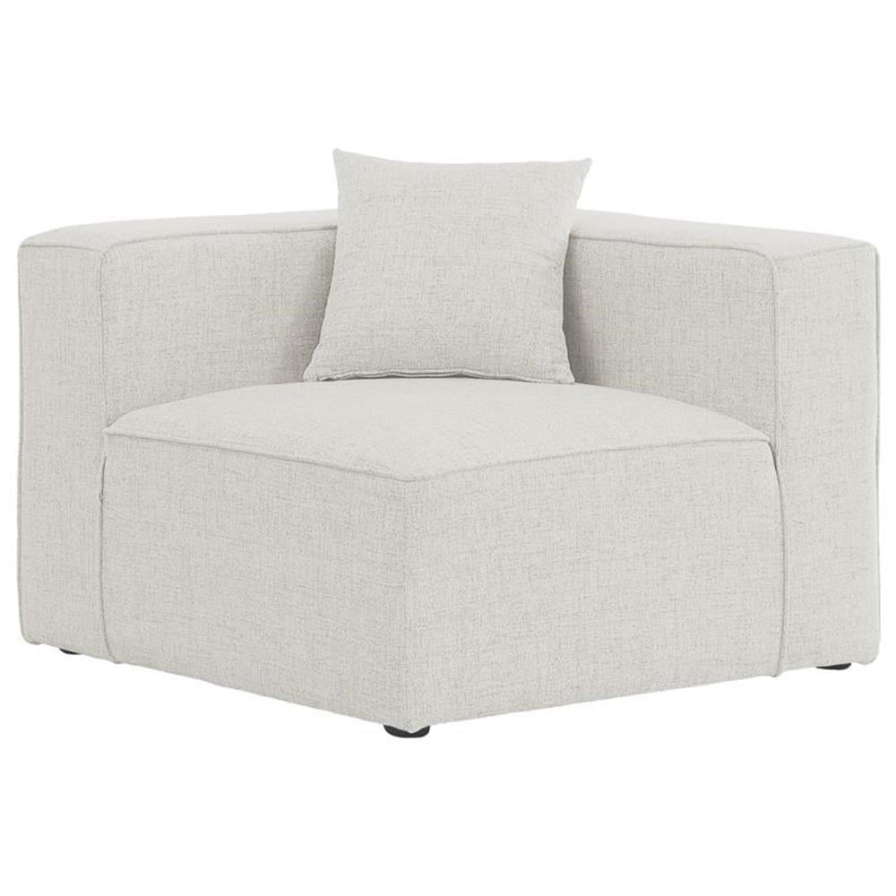 Meridian Furniture Cube Cream Durable Linen Modular Component