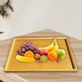 thumbnail image 2 of deevoka Bamboo Serving Platter Decorative Tray for Food Fruit Snacks Kitchen Counter 37cmx26cmx2.2cm, 2 of 6