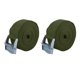 thumbnail image 1 of 2 Piezas Carga Amarre Abajo Correas con Leva Bloqueo Hebilla Nylon para Coche Negro  Army Green 3m*2.5cm, 1 of 1