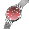 thumbnail image 2 of EAMTI Women's Bracelet Stainless Steel Watch, Fashion Minimalist Water Resistant Wristwatch for Women Ladies, Red Case Silver Bracelet, 32mm Case, 2 of 9