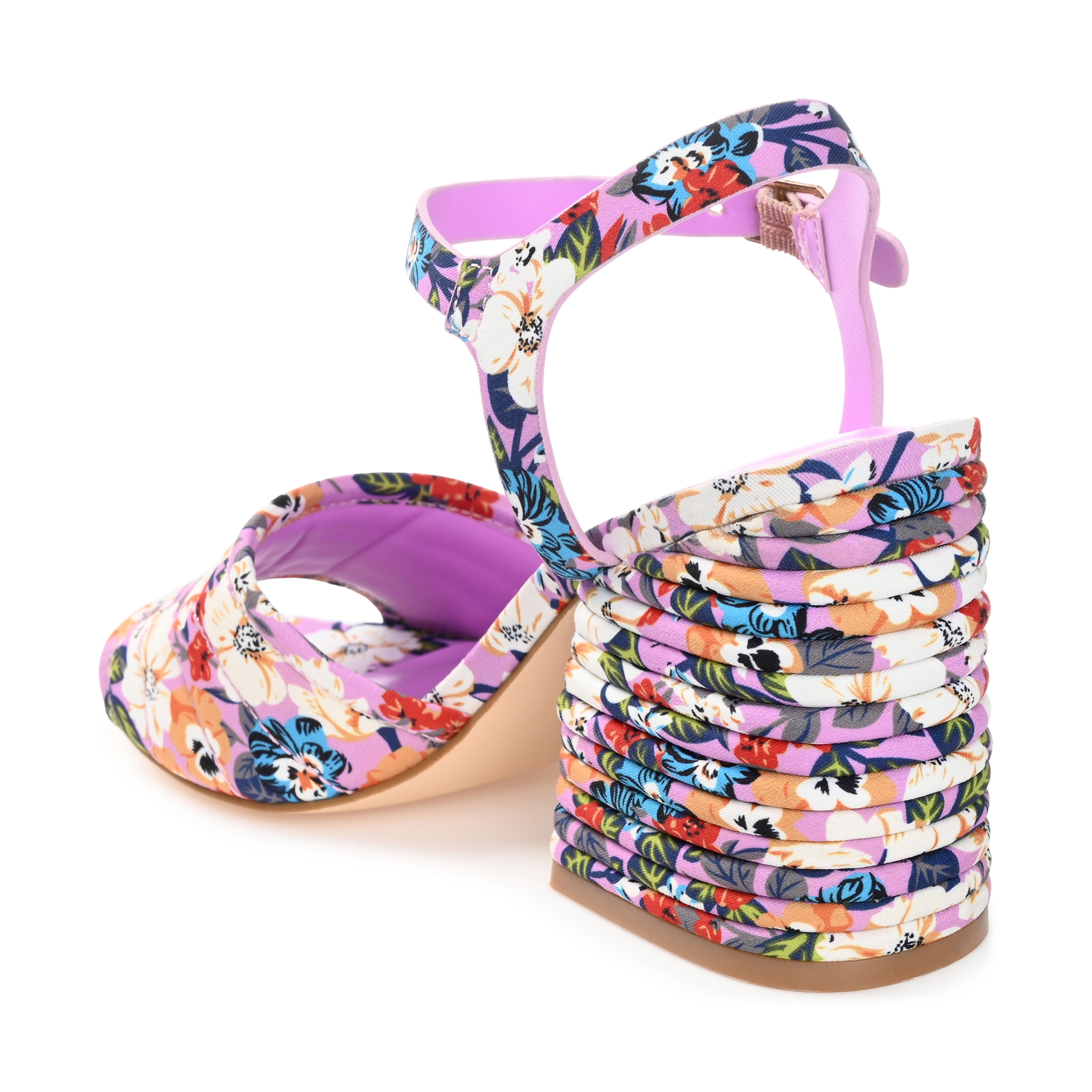 Journee Womens Charmaine Layered Block Heel Sandals