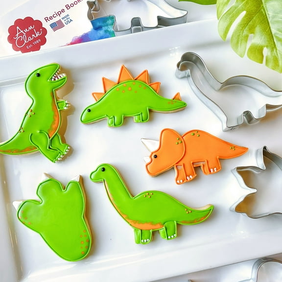 Dinosaur Steel Cookie Cutter Set, by Ann Clark (5 Count)
