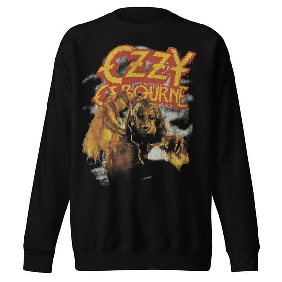 Ozzy Osbourne Vintage Werewolf Jumbo Print Unisex Sweatshirt - Black - Small