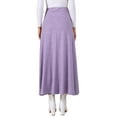 thumbnail image 3 of INSPIRE CHIC Women's Skirt High Waist Stretch Solid Lightweight  Flowy Flare Casual Maxi Skirts XL Purple, 3 of 6
