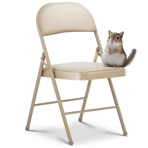 Cojín acolchado de vinilo Oline para sillas plegables, estructura de metal, 300 libras