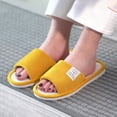 thumbnail image 3 of Mepaouo Summer House Slippers for Women Indoor Open Toe Linen Mute Slides Soft Casual Slip on Shoes, 3 of 5