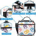 thumbnail image 3 of Herdesigns Paw Print Backpack with Lunch Box Paw Print Pet Animal Lightweight Large Travel Work Laptop Backpacks Set Casual Daypacks, 3 of 8