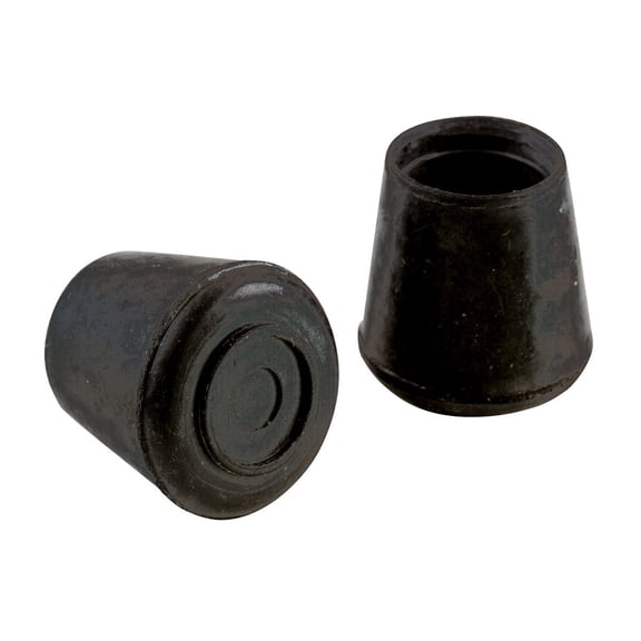 Shepherd Hardware 8622E 1 inch Inside Diameter Rubber Leg Tips, 40-Pack, Black