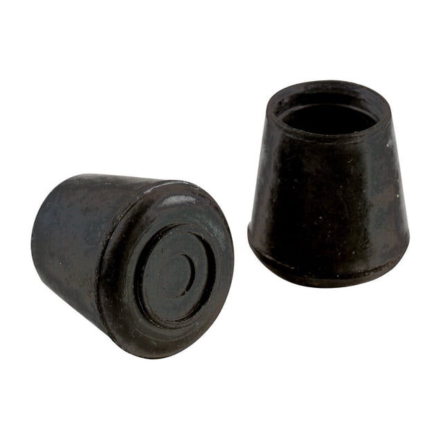 Shepherd Hardware 8622E Leg Tips 1-Inch Inside Diameter Rubber Chair Leg Caps, 40 Pack, Black