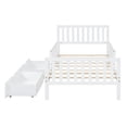 thumbnail image 6 of Twin Size Wood Platform Bed with Guardrails on Both Sides and Two Storage Drawers, 6 of 9
