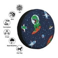 thumbnail image 5 of Xecao Dinosaur Astronaut Space Surfing for Tire Covers: Waterproof, dust-proof, and universally fitting for trailers, SUVs, 5 of 8