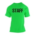 thumbnail image 2 of Neon Green Staff T-Shirt Front & Back Print Mens Event Shirt Tee, 4XL, 2 of 2