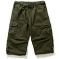 thumbnail image 2 of SOOMLON Men Shorts Casual Classic Fit Summer Beach Shorts Pocket Comfy Shorts Beach Work Trouser Cargo Shorts Army Green XXXXXL, 2 of 4