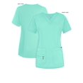 thumbnail image 5 of Adar Pro Scrubs For Women - Elevated V-Neck Scrub Top - P4212 - Aqua - XS, 5 of 7