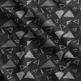 thumbnail image 1 of Soimoi Geometrical Print, Silk Fabric, Decor Sewing Fabric by The Yard 42 Inch Wide,Decorative Fabric for Shirts Suits Ties, Black&White, 1 of 5