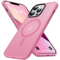 thumbnail image 1 of Funda magnética resistente para iPhone 13 Pro, compatible con Magsafe, protección contra caídas de grado militar, translúcida, mate, rígida y delgada, para iPhone 13 Pro de 6.1", color rosa, 1 of 8