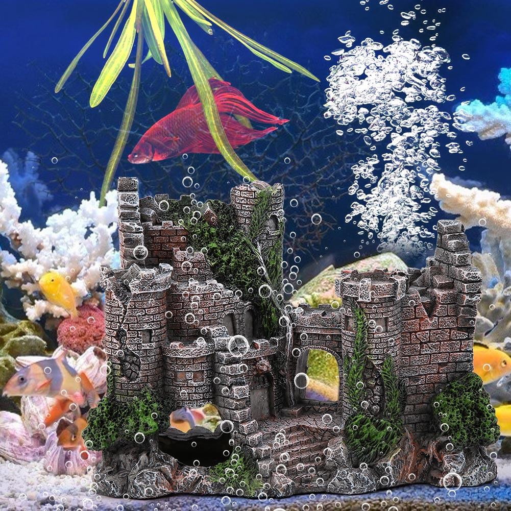 Durable& Steady Hide House Aquarium Decor , Simulation Resin Aquarium Decor, Fish Tank Broken Barrel For Shrimp Hiding Aquarium For Fish Tank Accessories