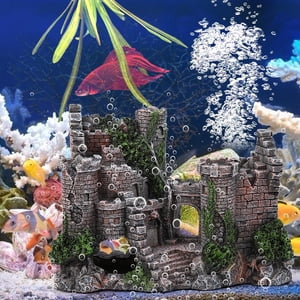 Durable& Steady Hide House Aquarium Decor , Simulation Resin Aquarium Decor, Fish Tank Broken Barrel For Shrimp Hiding Aquarium For Fish Tank Accessories