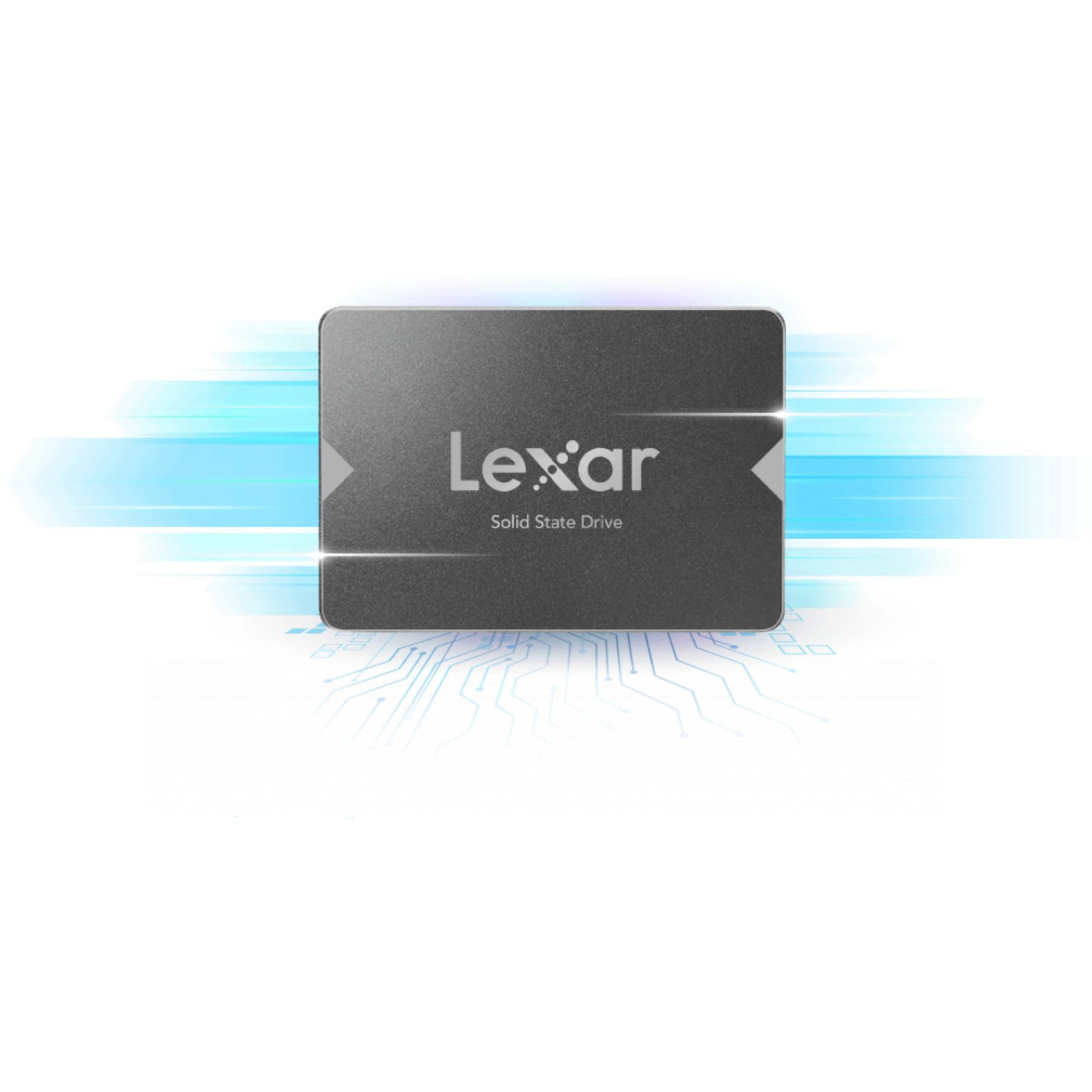 Lexar NS100 240 GB Solid State Drive, 2.5" Internal, SATA (SATA/600), Gray