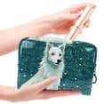 thumbnail image 4 of Pixel Dog PVC Waterproof Cosmetic Travel Bag Zipper Pouch Large Capacity Printed Design for Ladies Girls Men - for Travel, 4 of 6