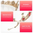 thumbnail image 3 of Weiweiguan 1pc Exquisite Rhinestone Crown Girl Crown Headdress Party Ruby Tiara Prop, 3 of 6