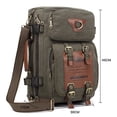 thumbnail image 2 of KAUKKO Mochila de viaje para hombres al aire libre, mochila de lona para acampar y caminar KAUKKO  FH05-Green, 2 of 5