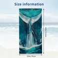 thumbnail image 3 of Watercolor Dolphin Tail Printed Microfiber Sand Free Pool Towel Lightweight Oversized Absorbent Compact Travel Must Have for The Swimming Summer Cruise Ship Essentials, 3 of 8