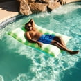 thumbnail image 5 of Big Joe Lagoon Lounger No Inflation Needed Pool Float, Rolling Wave Lime Double Sided Mesh, Quick Draining Fabric, 5 feet Giant, 5 of 7