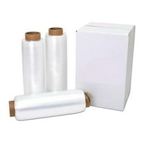 18" x 1500' 80 Gauge 4 Rolls Pallet Wrap Pre-Stretched Stretch Film Hand Shrink Wrap 1500FT