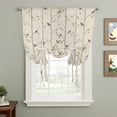 thumbnail image 2 of Sparrow Tie Up Curtains for Windows, Adjustable Balloon Window Shades, Spring Birds on The Branches Retro Country Beige Kitchen Window Treatments Farmhouse Short Curtains with Rod Pocket 42"x45", 2 of 8
