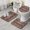 Multicolor Geometric Boho, variant on Multicolor Floral and Geometric Boho Pattern Bathroom Rugs Sets 3 Piece,Toilet Cover Set,Absorbent Non Slip Bathroom Mats Sets with U-Shaped Contour Rug Toilet Rug Set