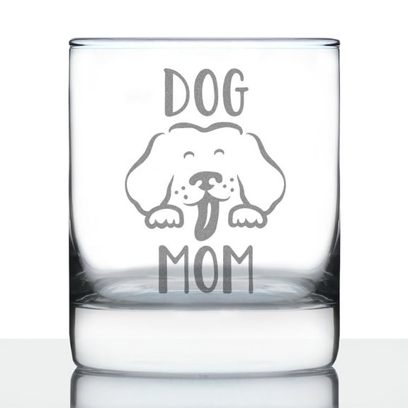Bevvee Whiskey Rocks Glass 10.25 oz Dog Mom Dog Mom Gifts Glassware & Drinkware