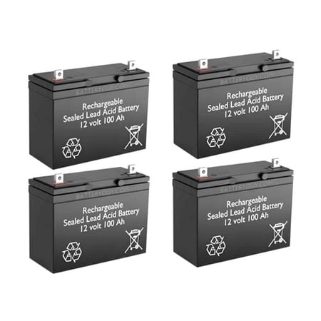 BatteryGuy Caroute E Platform E300 48 volt replacement 12V 100Ah battery - BatteryGuy brand equivalent