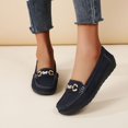 thumbnail image 3 of Mepaouo Loafers for Women Business Casual Shoes Comfortable Low Wedge Penny Loafer Slip on Work Flats, 3 of 8