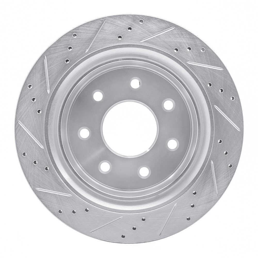 Dynamic Friction Company 631-54218R DFC Brake Rotor - Drilled And Slotted - Silver