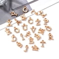 thumbnail image 1 of 26 Unids / Paquete a-Z Letras Crystal Charms Metal Alphabet Start Beads para Bolsas de Coche Decoraciones DIY Craft Supplies Accesoryis Oro Yinane Encantos del alfabeto, 1 of 8
