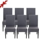 thumbnail image 1 of Juego de 6 Fundas Elásticas para Sillas NQ Spandex Respaldo Alto Gris Oscuro, 1 of 5