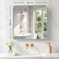 thumbnail image 2 of Gianna Anti-Fog Bathroom Wall Mirror – 36" x 36" Shatterproof Vanity Mirror with Rectangular Metal Frame, Sliver, 2 of 5