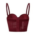 thumbnail image 3 of iHPH7 Corset Tops for Women, Tank Top with Built in Bra for Women, Crop Tank Tops for Women, Going Out Tops for Women, Shelf Bra Tank Tops for Women, Red 3 XL, 3 of 4