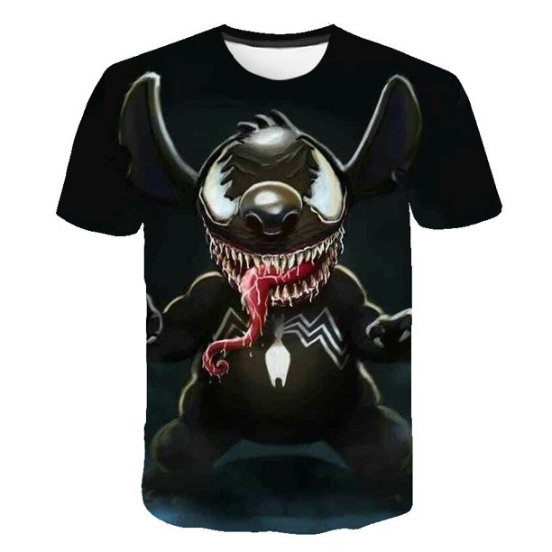2023 años niños Disney Stitch Top Kawaii impresión Disney verano nuevos productos Harajuku moda Stitch lindo 2-10 años T-Shirt14T Gao Jinjia LED